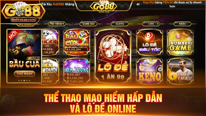 GO88 US🥇 Game Bài Đổi Thưởng Số 1 | Đăng Ký Nhận 50K 10 Thể thao mạo hiểm hấp dẫn và lô đề online